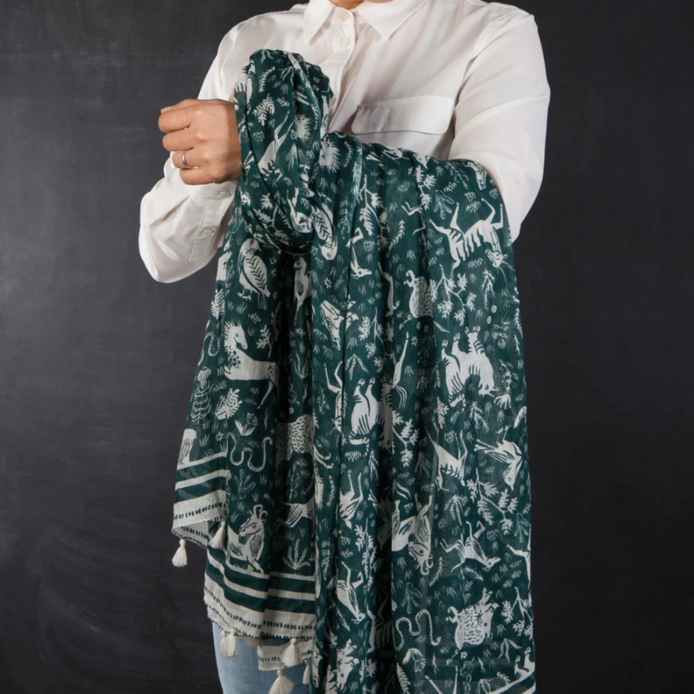 Woodland print scarf